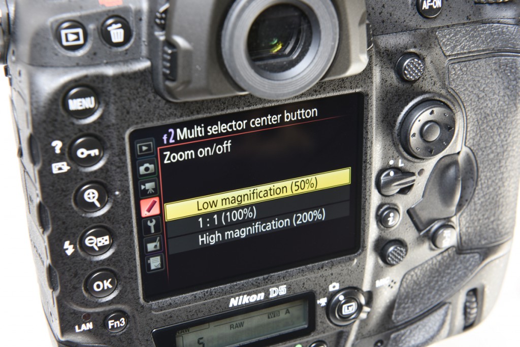 Nikon D5 Multi Selector Centre button