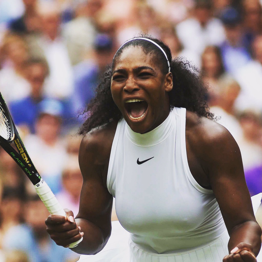 Serena Williams at Wimbledon 2016 - Copyright Peter Tarry