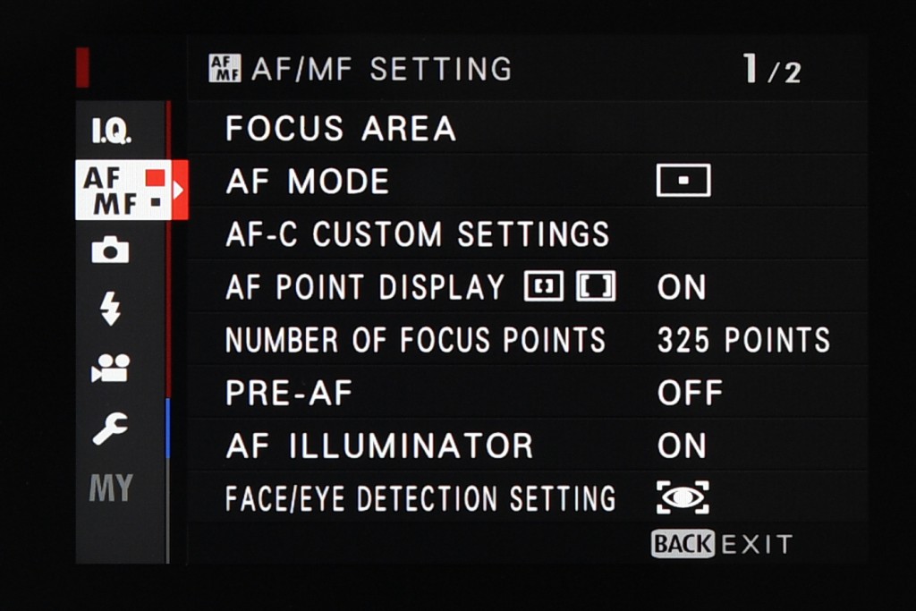 Fuji X-T2 AF System