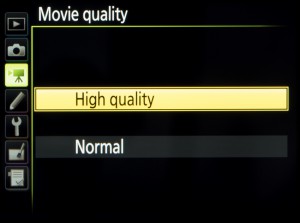 Nikon D5 Video Options