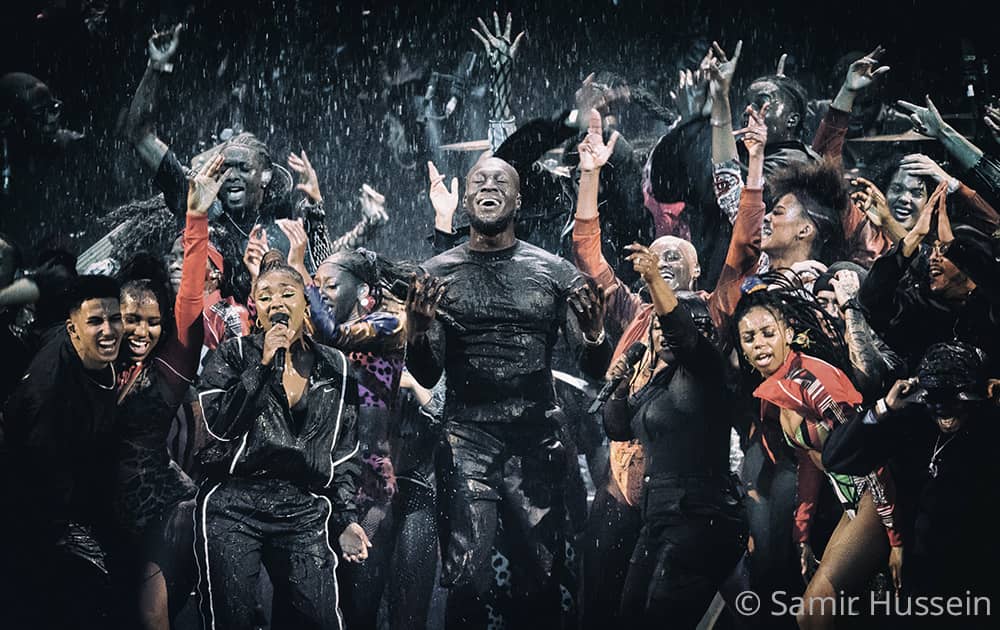 Stormzy performs at the 2019 BRIT Awards in London. 18 February 2020. © Samir Hussein