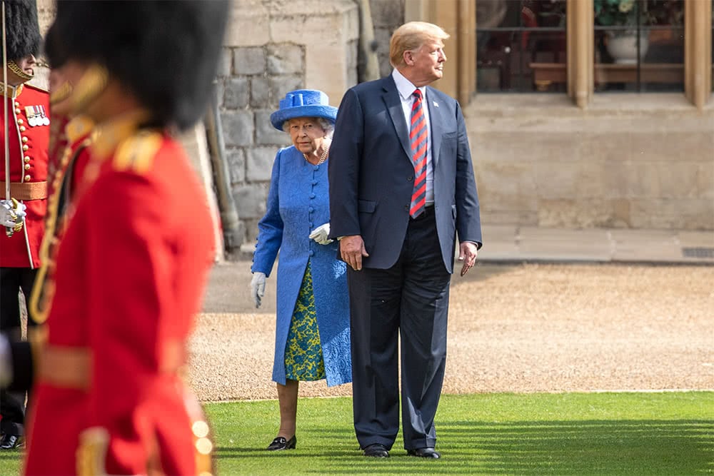 13th July 2008 The Queen and Donald Trump photography by Richard Pohle