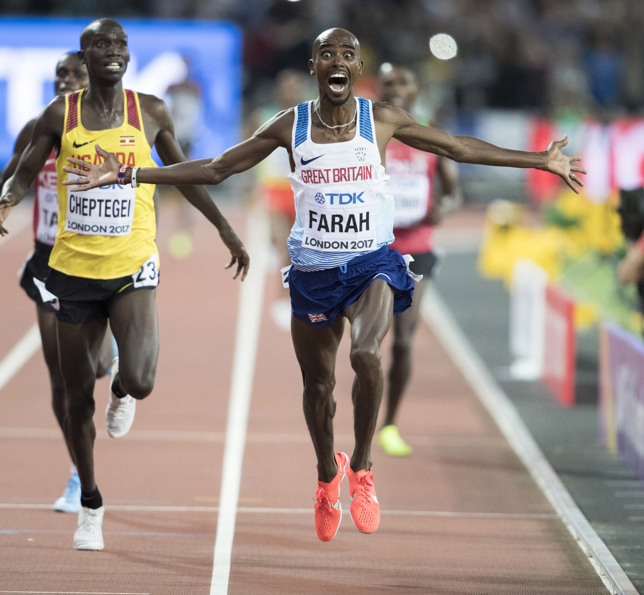 The IAAF World Athletics Championships Day 1 The London Stadium Mo Farah win his third consecutive gold in the 10,000m at the World Athletics Championships at London Stadium.