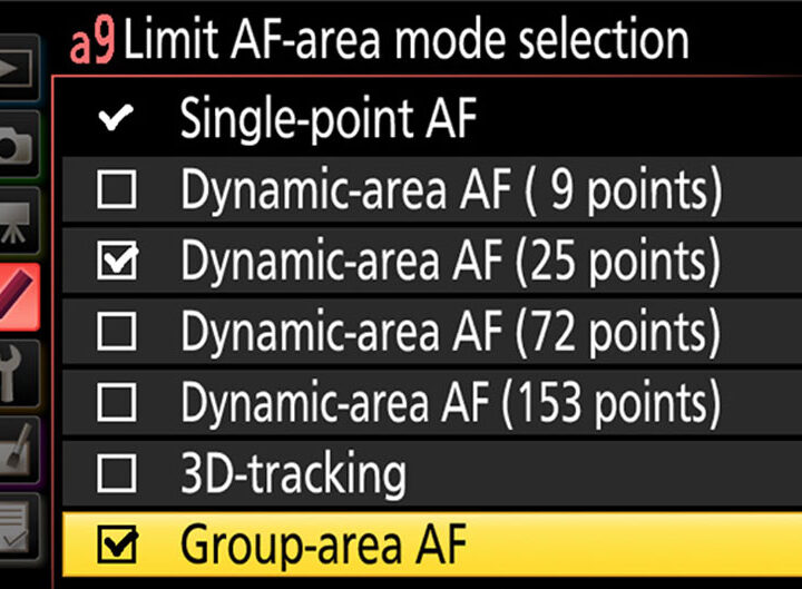 Close Up: Nikon D5 AF Options