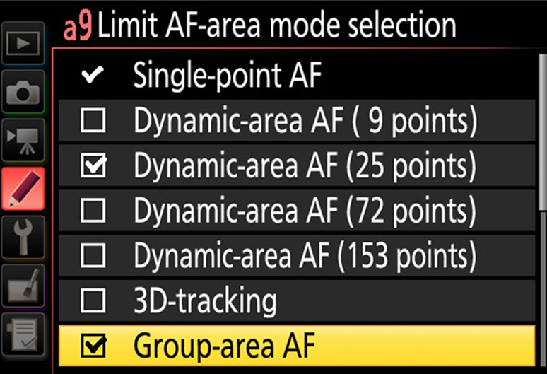 Close Up: Nikon D5 AF Options