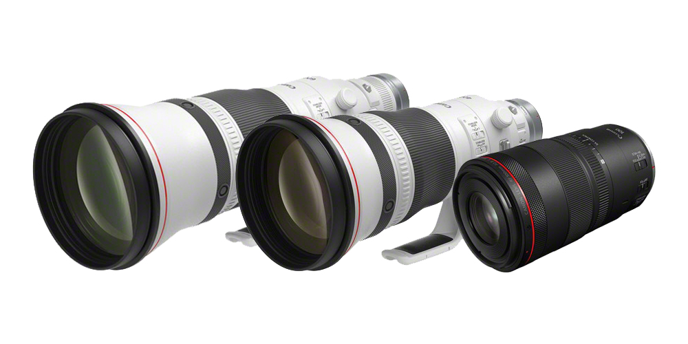 THree new lenses launched by Canon 14th April: RF 600mm f4, RF 400mm f2.8 and EF 100mm f2.8 Macro. All lenses are Canon L series.